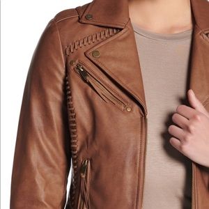 New Lace Up Faux Leather Jacket